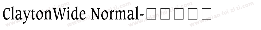 ClaytonWide Normal字体转换